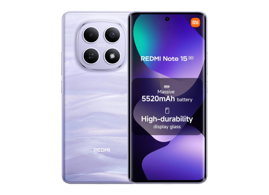 Xiaomi REDMI Note 15 Pro 5G – 120Hz 1.5K AMOLED Display, 200MP OIS Camera, 8GB RAM, 512GB Storage, 6580mAh Battery, Mist Purple (MZB0MCLEU)